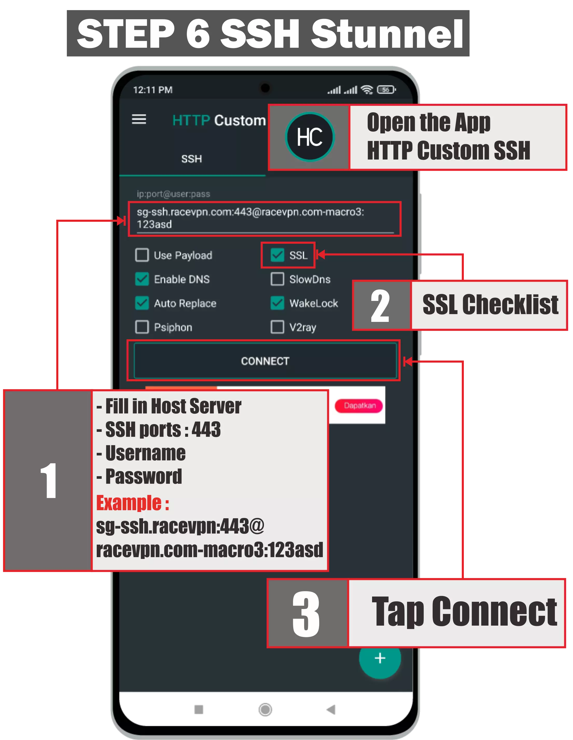 The seventh step is how to use openssh on android