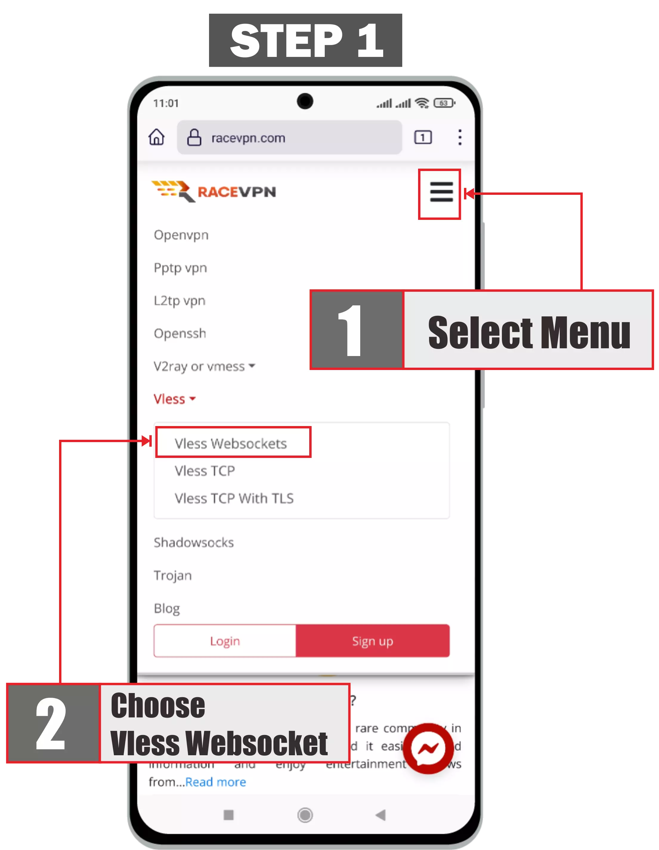 The first step is how to use vless websocket on android