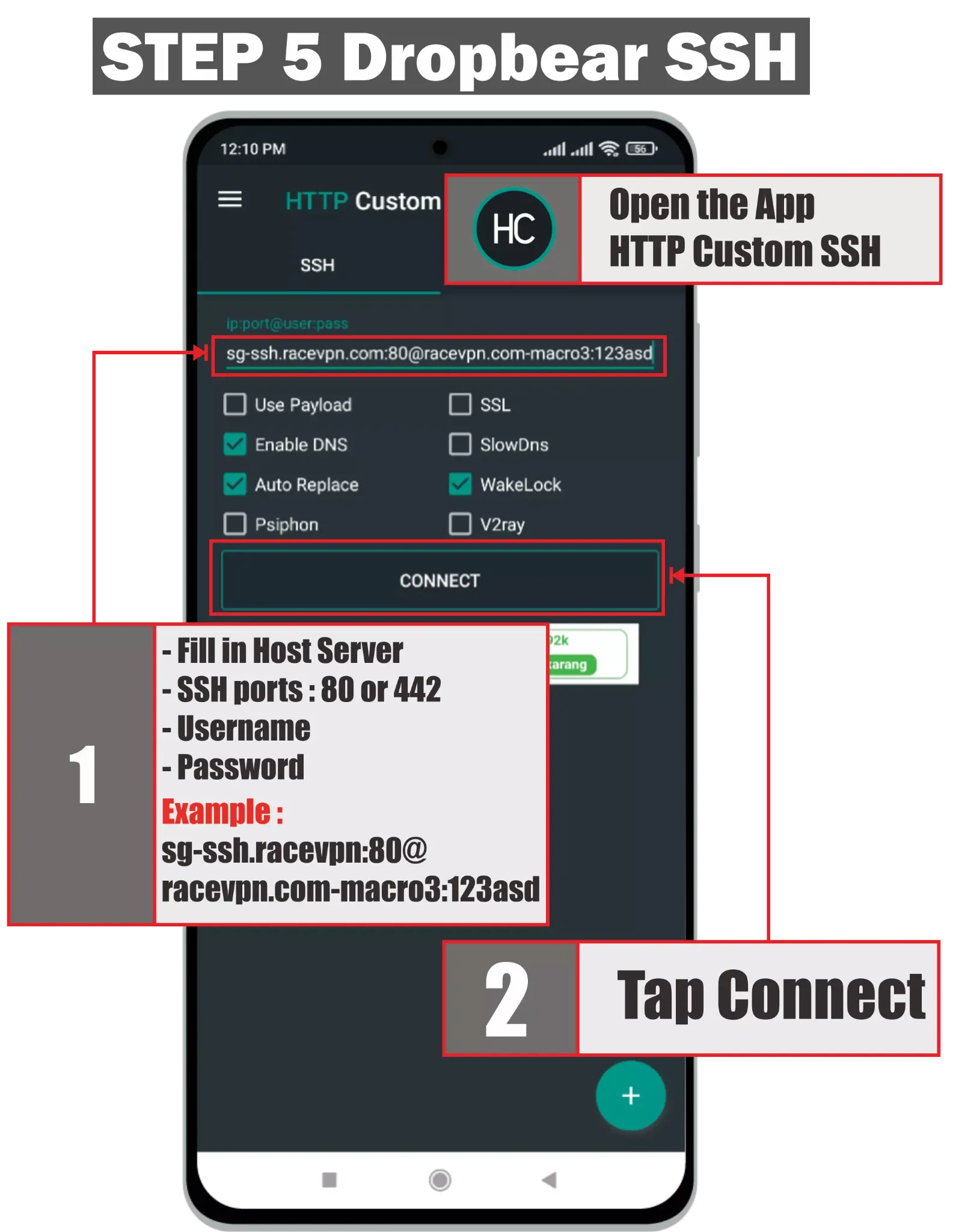 Configure Dropbear SSH - OpenSSH on Android