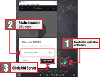 Connect the Profile - Shadowsocks WebSocket on Windows