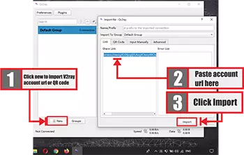 Connect the Profile - V2Ray HTTP on Windows